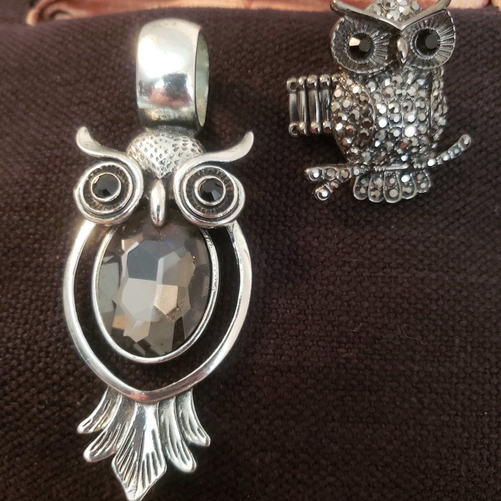 Owl Scarf pendant and ring